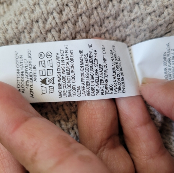 Lucky Brand Drape High-low Fringe Knit Cardigan Size Medium in Oatmeal - Picture 10 of 10